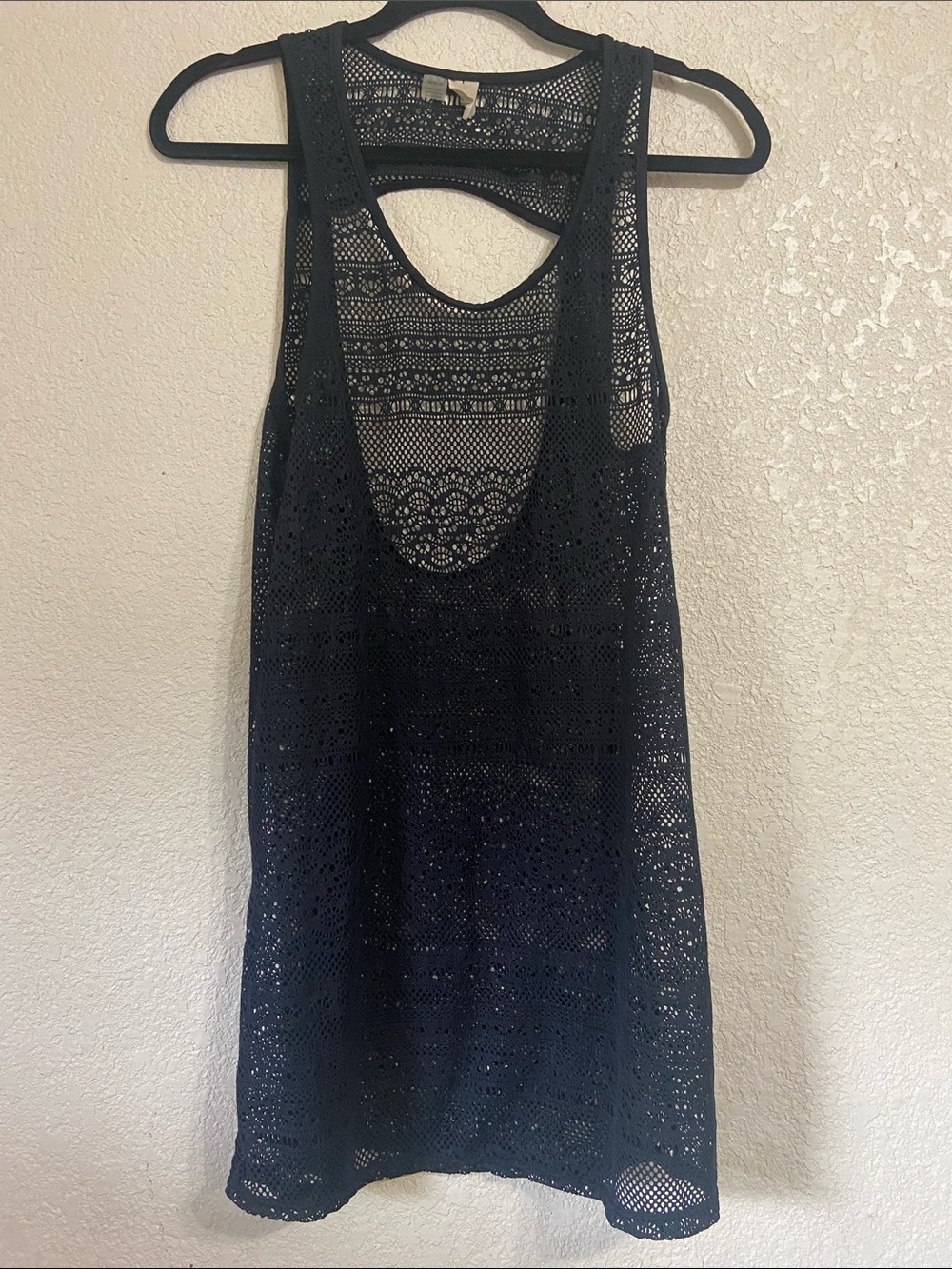 Roxy Black Crochet Tank Dress
